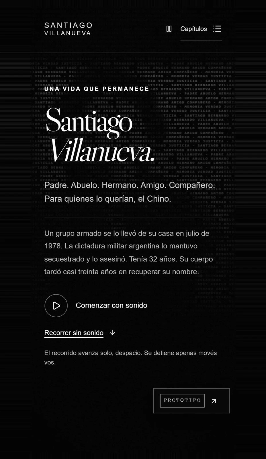 Santiago Villanueva · Memoria
